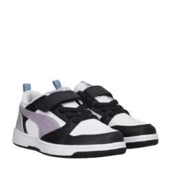 REBOUND V6 LO Sneakers Junior Lilla Metallizzato, Bianche e Nere