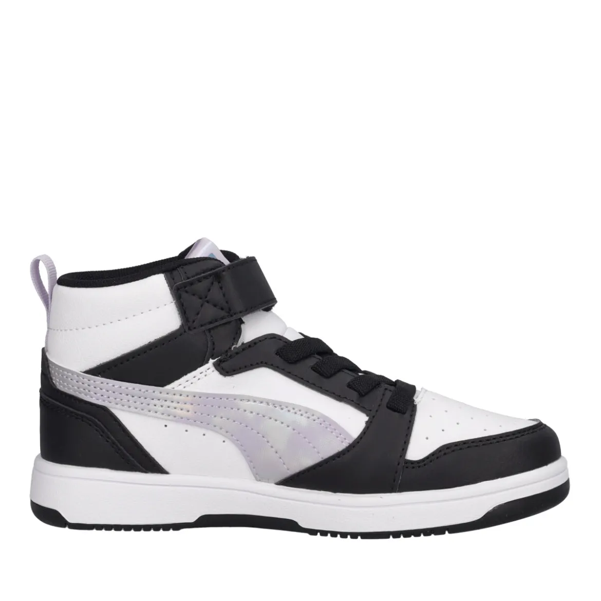 REBOUND V6 MID Sneakers Junior Lilla, Bianche e Nere
