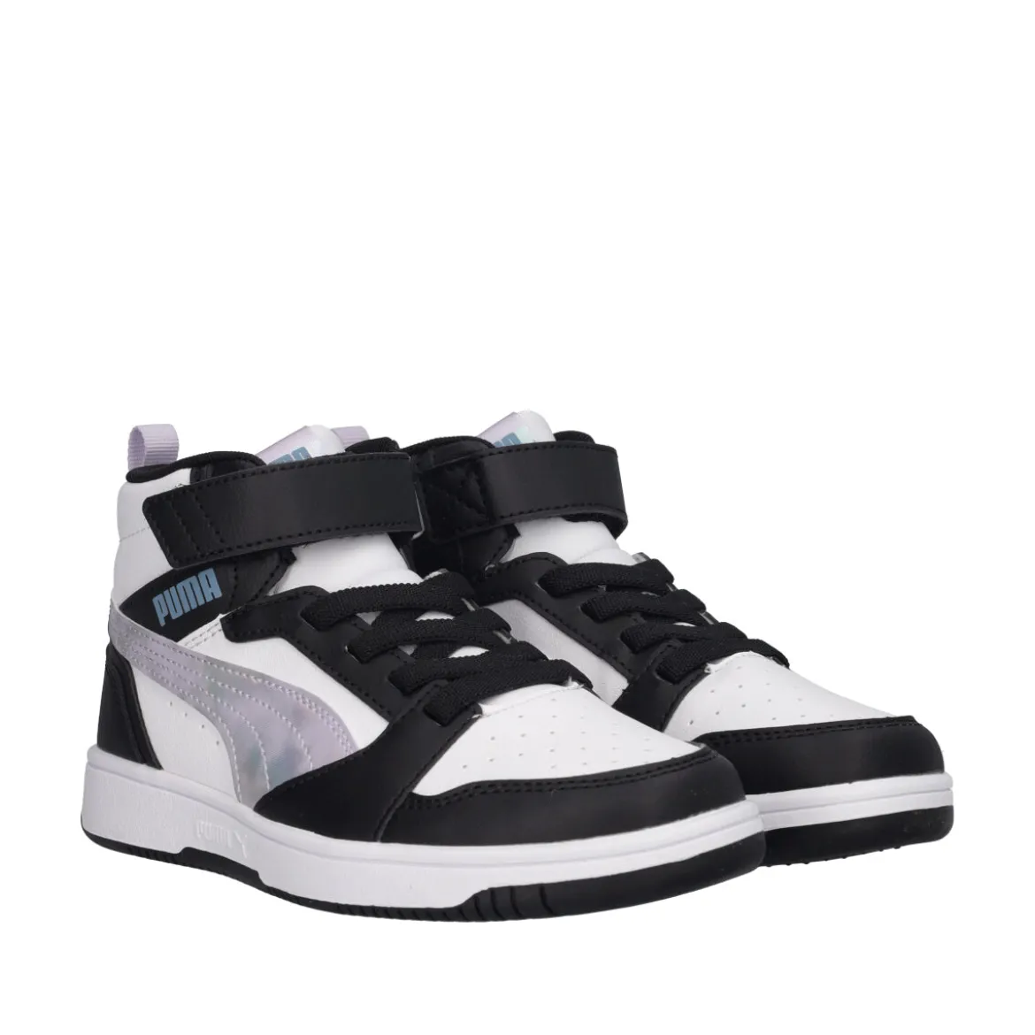 REBOUND V6 MID Sneakers Junior Lilla, Bianche e Nere