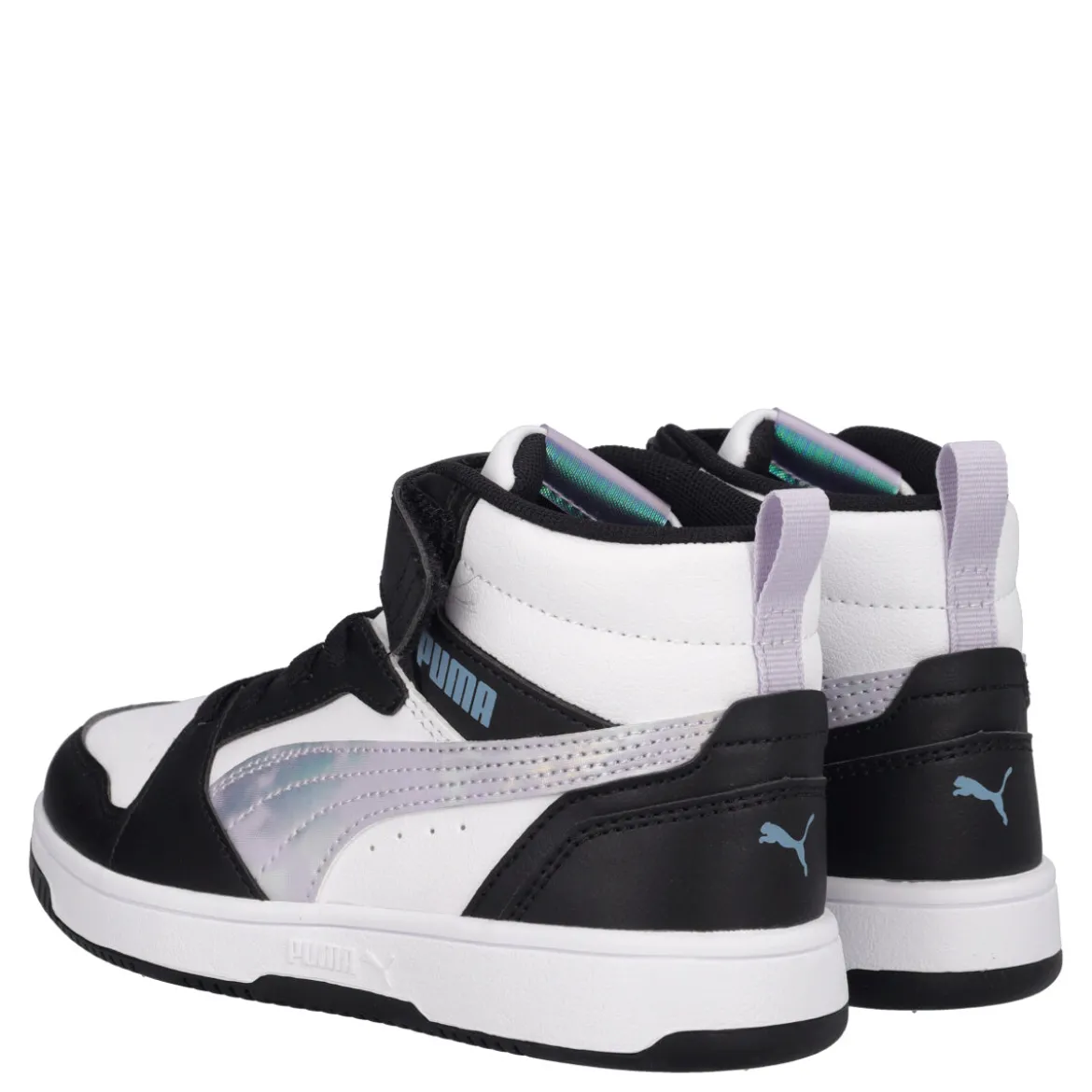 REBOUND V6 MID Sneakers Junior Lilla, Bianche e Nere