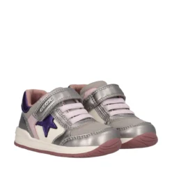 RISHON Sneakers Bambina Argento e Rosa