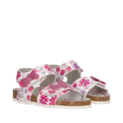 Sandali Bambina Bianche e Fucsia