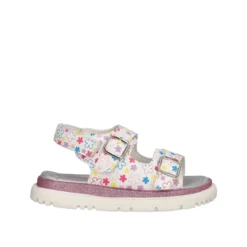 Sandali Bambina Bianche Flower Multicolor