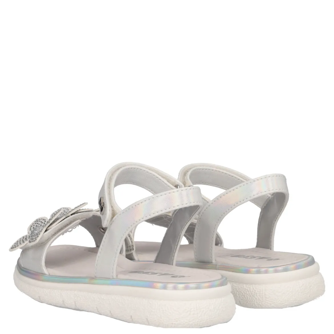 Sandali Bambina Bianchi Metallizzati