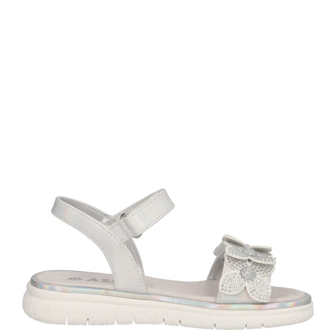 Sandali Bambina Bianchi Metallizzati