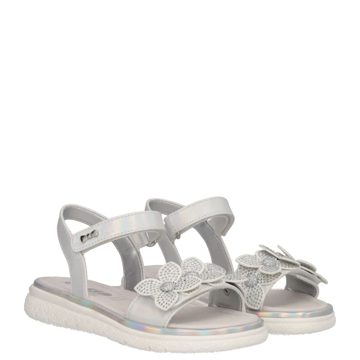 Sandali Bambina Bianchi Metallizzati