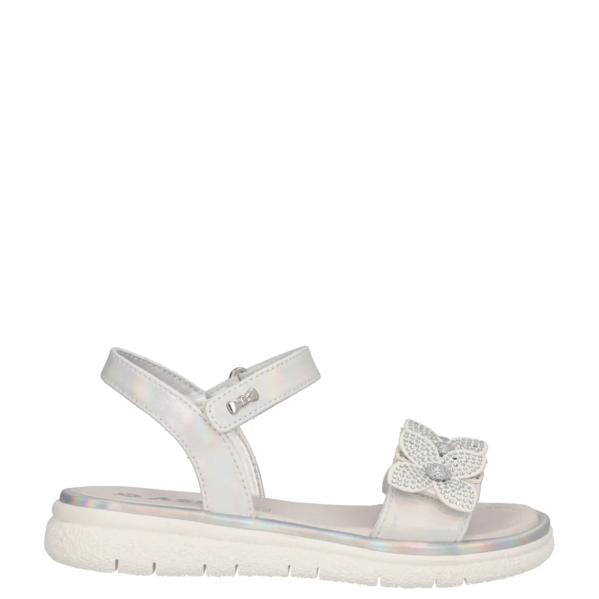 Sandali Bambina Bianchi Metallizzati