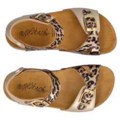 Sandali Bambina Oro e Leopardo