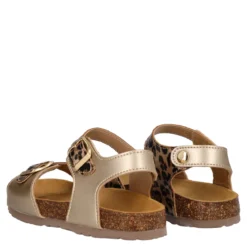 Sandali Bambina Oro e Leopardo