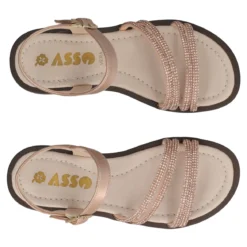 Sandali Bambina Oro Rosa Metallizzato