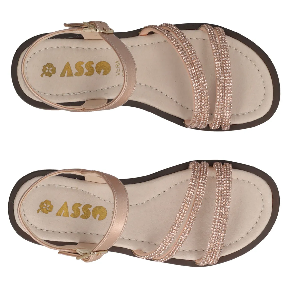 Sandali Bambina Oro Rosa Metallizzato