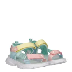 Sandali Bambina Verde Acqua, Rosa e Gialli