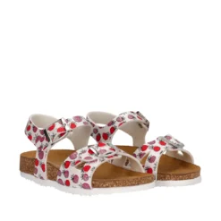 Sandali Bambine Bianche con Fragole