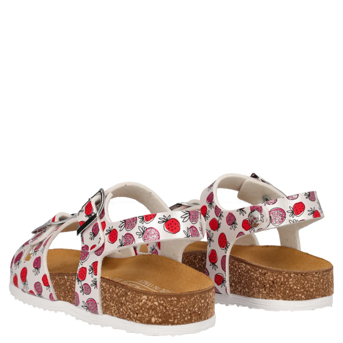 Sandali Bambine Bianche con Fragole