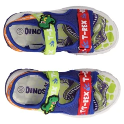 Sandali Bambino Blu Dinosauri con Luci
