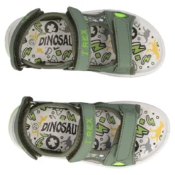 Sandali Bambino Verdi Dinosauri con Luci
