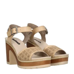 Sandali con Tacco Donna Beige