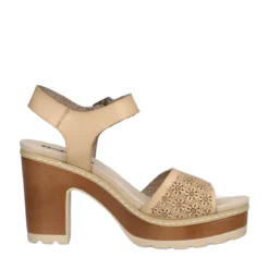 Sandali con Tacco Donna Beige