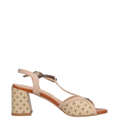 Sandali con Tacco Donna Beige