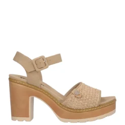 Sandali con Tacco Donna Beige