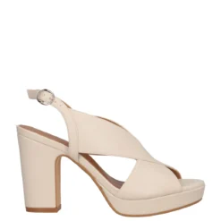 Sandali con Tacco Donna Beige
