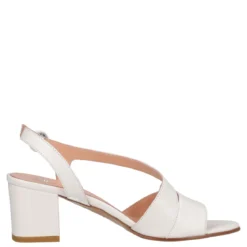 Sandali Con Tacco Donna Bianche in Pelle