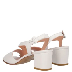 Sandali Con Tacco Donna Bianche in Pelle