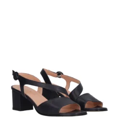 Sandali con Tacco Donna Blu in Pelle