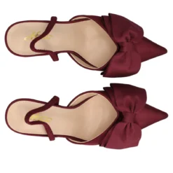 Sandali con Tacco Donna Bordeaux