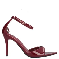Sandali con Tacco Donna Bordeaux in Vernice