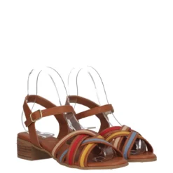 Sandali con Tacco Donna Brandy e Multicolor