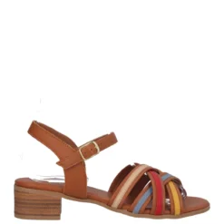 Sandali con Tacco Donna Brandy e Multicolor