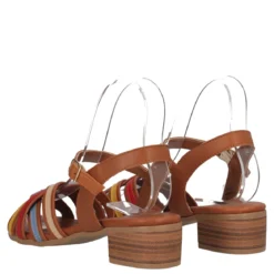 Sandali con Tacco Donna Brandy e Multicolor