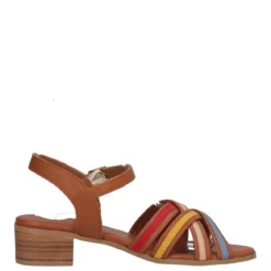 Sandali con Tacco Donna Brandy e Multicolor