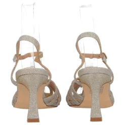 Sandali con Tacco Donna Champagne