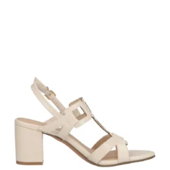 Sandali con Tacco Donna Crema