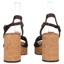 Sandali con Tacco Donna Marroni