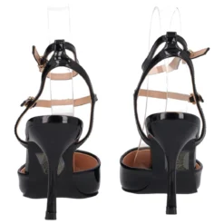 Sandali con Tacco Donna Neri in Vernice