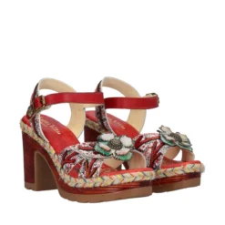Sandali con Tacco Donna Rosse