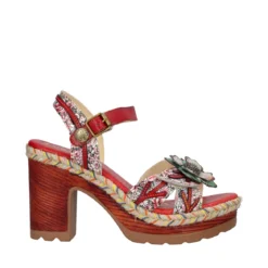 Sandali con Tacco Donna Rosse
