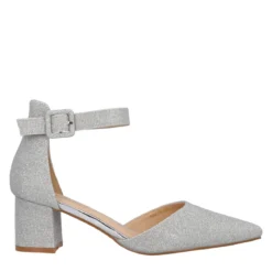 Sandali Donna Argento Glitter Tacco 5,5 cm