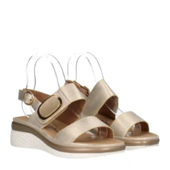 Sandali Donna Beige Satinato