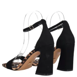Sandali Donna Neri e Animalier Tacco alto 9 cm