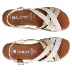 Sandali Donna Oro e Bianchi