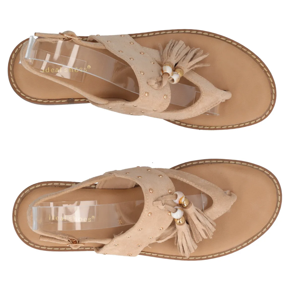 Sandali Infradito Donna Beige