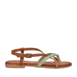 Sandali Infradito Donna Verde e Marrone