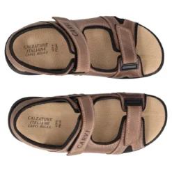 Sandali Uomo Marroni in Pelle