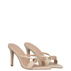 Sandalo con Tacco Donna Beige