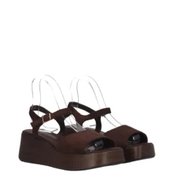 Sandalo con Zeppa Donna Marrone