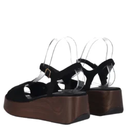 Sandalo con Zeppa Donna Nero